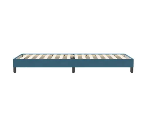 Box Spring Lova Be Čiužinio Tamsiai Mėlyna 100X220 Cm Aksomas
