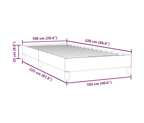 Box Spring Lova Be Čiužinio Tamsiai Mėlyna 100X220 Cm Aksomas