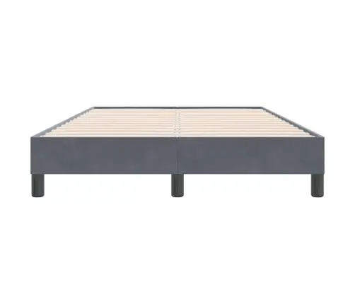Lova Su Spyruoklėmis Be Čiužiniu, Pilka, 120X220 cm Aksomas