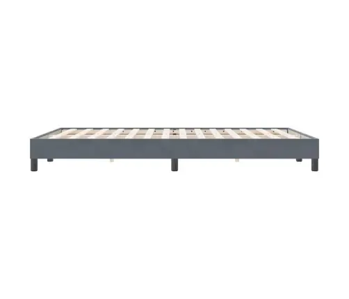 Box Spring Gulta Bez Matrača Tumši Pelēka 140X220 Cm Samts Vidaxl