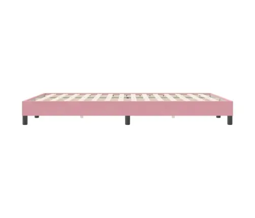 Box Spring Gulta Bez Matrača Rozā 140X220 Cm Samts Vidaxl