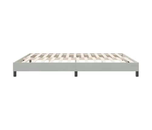 Box Spring Gulta Bez Matrača Gaiši Pelēka 180X220 Cm Samts Vidaxl