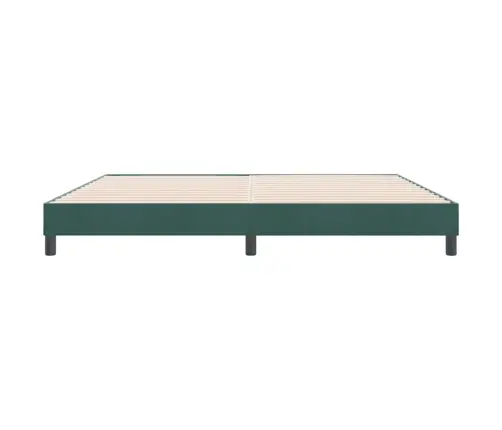 Box Spring Gulta Bez Matrača Tumši Zaļa 180X220 Cm Samts Vidaxl