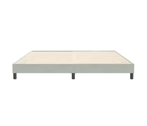 Box Spring Lova Be Čiužinio Šviesiai Pilka 200X220 Cm Aksomas