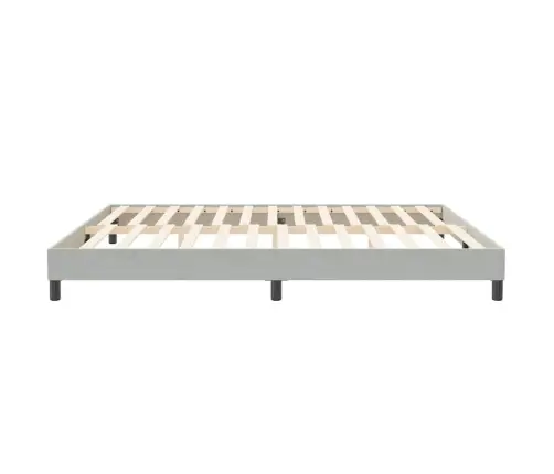 Box Spring Lova Be Čiužinio Šviesiai Pilka 200X220 Cm Aksomas