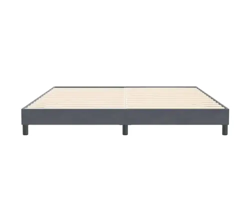 Box Spring Gulta Bez Matrača Tumši Pelēka 200X220 Cm Samts Vidaxl