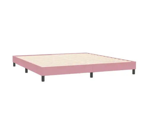 Box Spring Gulta Bez Matrača Rozā 200X220 Cm Samts Vidaxl