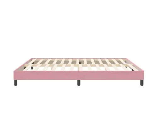 Box Spring Gulta Bez Matrača Rozā 200X220 Cm Samts Vidaxl