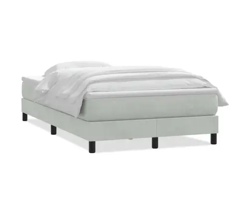 Kontinentaalvoodi Madratsiga, Helehall, 120X210 cm Samet