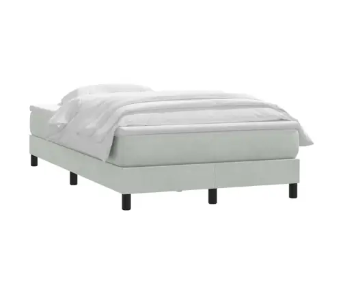 Kontinentaalvoodi Madratsiga, Helehall, 120X210 cm Samet