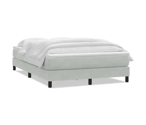 Kontinentaalvoodi Madratsiga, Helehall, 160X210 cm Samet