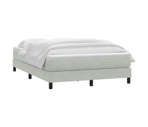 Kontinentaalvoodi Madratsiga, Helehall, 160X210 cm Samet