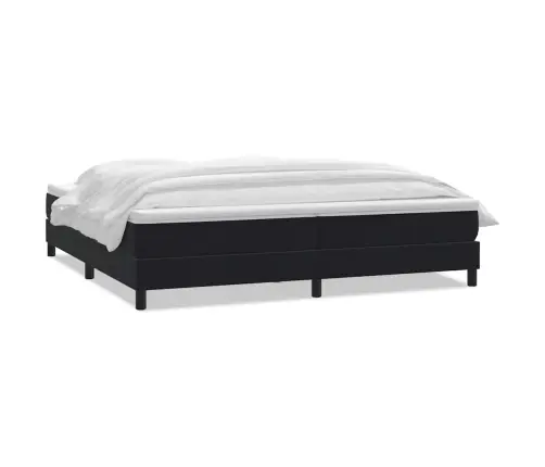 Kontinentaalvoodi Madratsiga, Must, 180X210 cm Samet