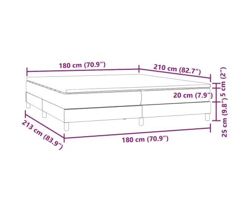 Kontinentaalvoodi Madratsiga, Roosa, 180X210 cm Samet