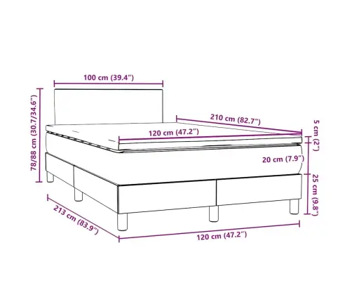 Kontinentaalvoodi Madratsiga, Tumesinine, 120X210 cm Samet
