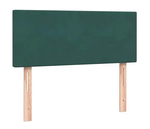 Atsperu Gulta Ar Matraci, Tumši Zaļš Samts, 120X220 Cm Vidaxl