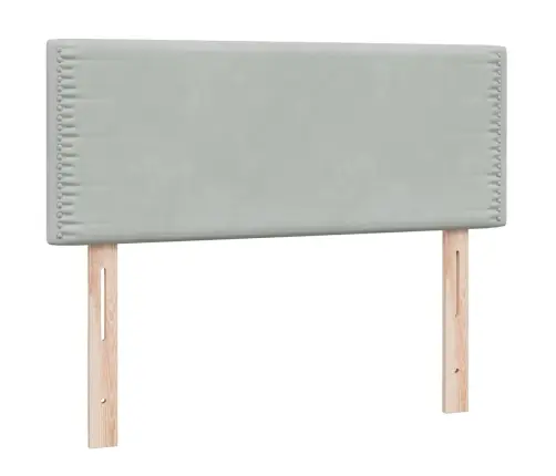 Kontinentaalvoodi Madratsiga, Helehall, 120X220 cm Samet