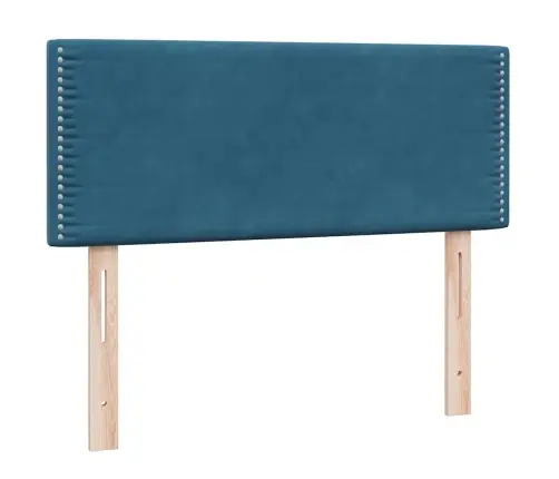 Atsperu Gulta Ar Matraci, Tumši Zils Samts, 120X220 Cm Vidaxl