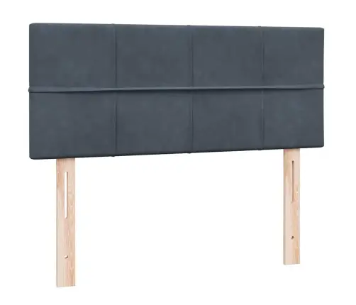 Atsperu Gulta Ar Matraci, Tumši Pelēka Samts, 120X220 Cm Vidaxl