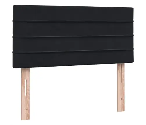 Kontinentaalvoodi Madratsiga, Must, 90X210 cm Samet