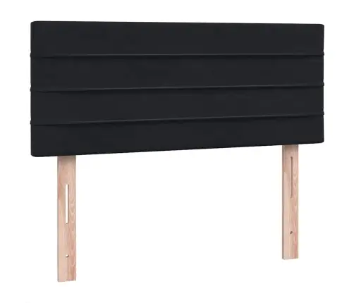 Kontinentaalvoodi Madratsiga, Must, 120X210 cm Samet