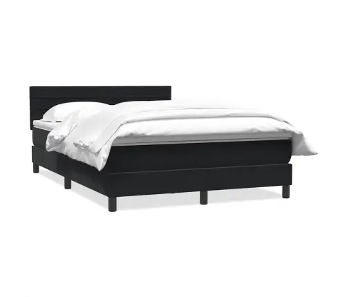 Kontinentaalvoodi Madratsiga, Must, 140X210 cm Samet