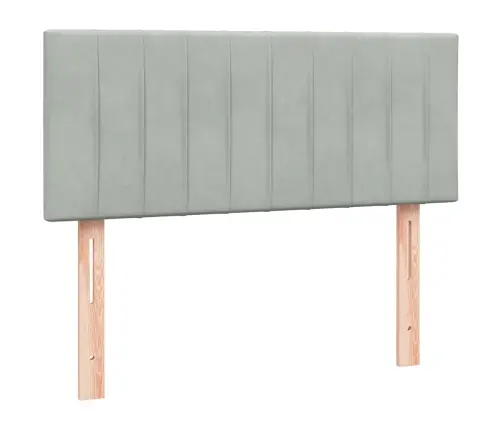 Kontinentaalvoodi Madratsiga, Helehall, 120X210 cm Samet