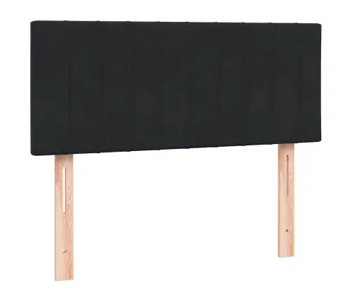 Atsperu Gulta Ar Matraci, Melna Samts, 120X210 Cm Vidaxl