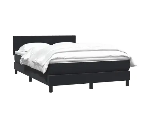 Atsperu Gulta Ar Matraci, Melns, 160X220 Cm Vidaxl