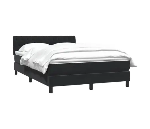 Kontinentaalvoodi Madratsiga, Must, 160X210 cm Samet