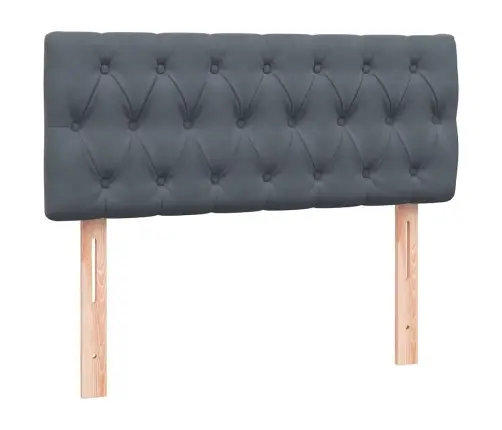 Atsperu Gulta Ar Matraci, Tumši Pelēka Samts, 120X220 Cm Vidaxl