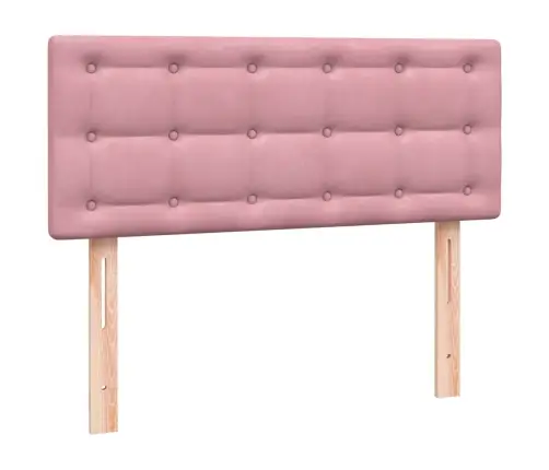 Atsperu Gulta Ar Matraci, Rozā Samts, 120X210 Cm Vidaxl