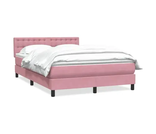 Kontinentaalvoodi Madratsiga, Roosa, 140X210 cm Samet