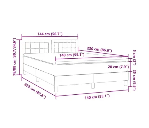 Box Spring Gulta Ar Matraci Tumši Zils 140X220 Cm Velvet Vidaxl