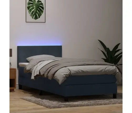 Kontinentaalvoodi Madrats Ja Led Tumehall 80X210 Cm Samet