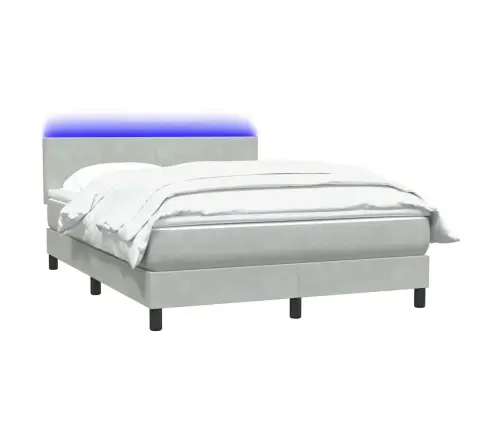 Kontinentaalvoodi Madrats Ja Led, Helehall, 140X210 cm Samet