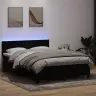 Kontinentaalvoodi Madrats Ja Led, Must, 160X210 cm Samet