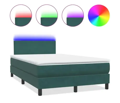 Kontinentaalvoodi Madrats Ja Led Tumeroheline 120X220 Cm Samet