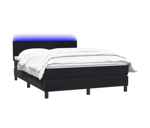 Kontinentaalvoodi Madrats Ja Led Must 140X220 Cm Samet