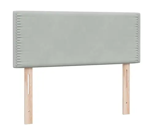 Kontinentaalvoodi Madrats Ja Led, Helehall, 120X210 cm Samet