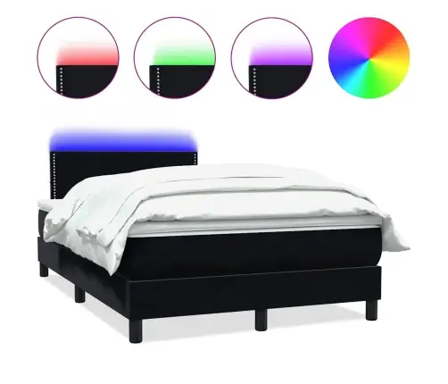 Kontinentaalvoodi Madrats Ja Led, Must, 120X210 cm Samet