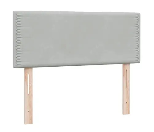 Lova Su Spyruokliniu/Čiužiniu/Led, Šviesiai Pilka, 120X220 cm Aksomas