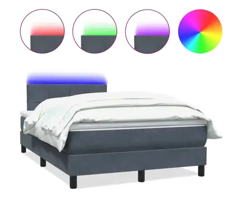 Kontinentaalvoodi Madrats Ja Led, Tumehall, 120X210 cm Samet