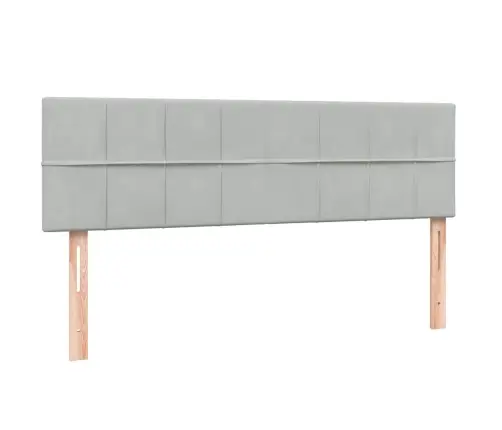 Lova Su Spyruokliniu/Čiužiniu/Led, Šviesiai Pilka, 160X210 cm Aksomas
