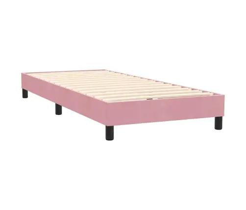 Kontinentaalvoodi Madrats Ja Led, Roosa, 80X220 cm Samet