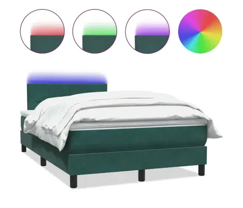 Kontinentaalvoodi Madrats Ja Led Tumeroheline 120X220 Cm Samet