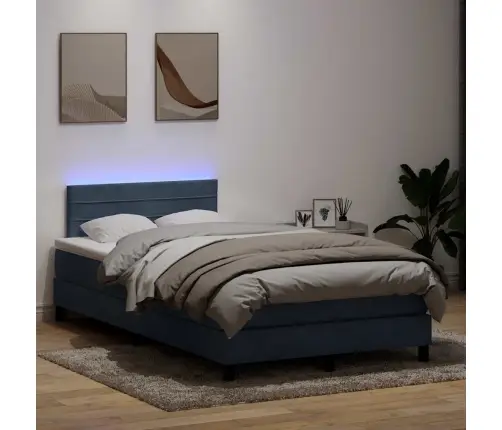 Lova Su Spyruokliniu/Čiužiniu/Led, Tamsiai Pilka, 120X210 cm Aksomas