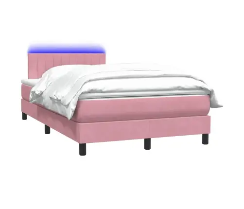 Lova Su Spyruokliniu/Čiužiniu/Led, Rožinė, 120X210 cm Aksomas