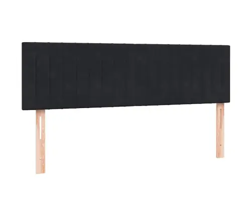 Atsperu Gulta Ar Matraci, Led, Melna Samts, 160X210 Cm Vidaxl