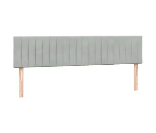 Lova Su Spyruokliniu/Čiužiniu/Led, Šviesiai Pilka, 180X210 cm Aksomas